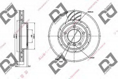 DJ PARTS bd1614 -  Тормозной диск